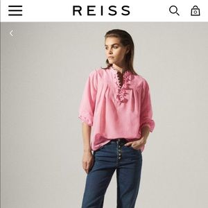 Reiss Ashlyn silk blend shirt